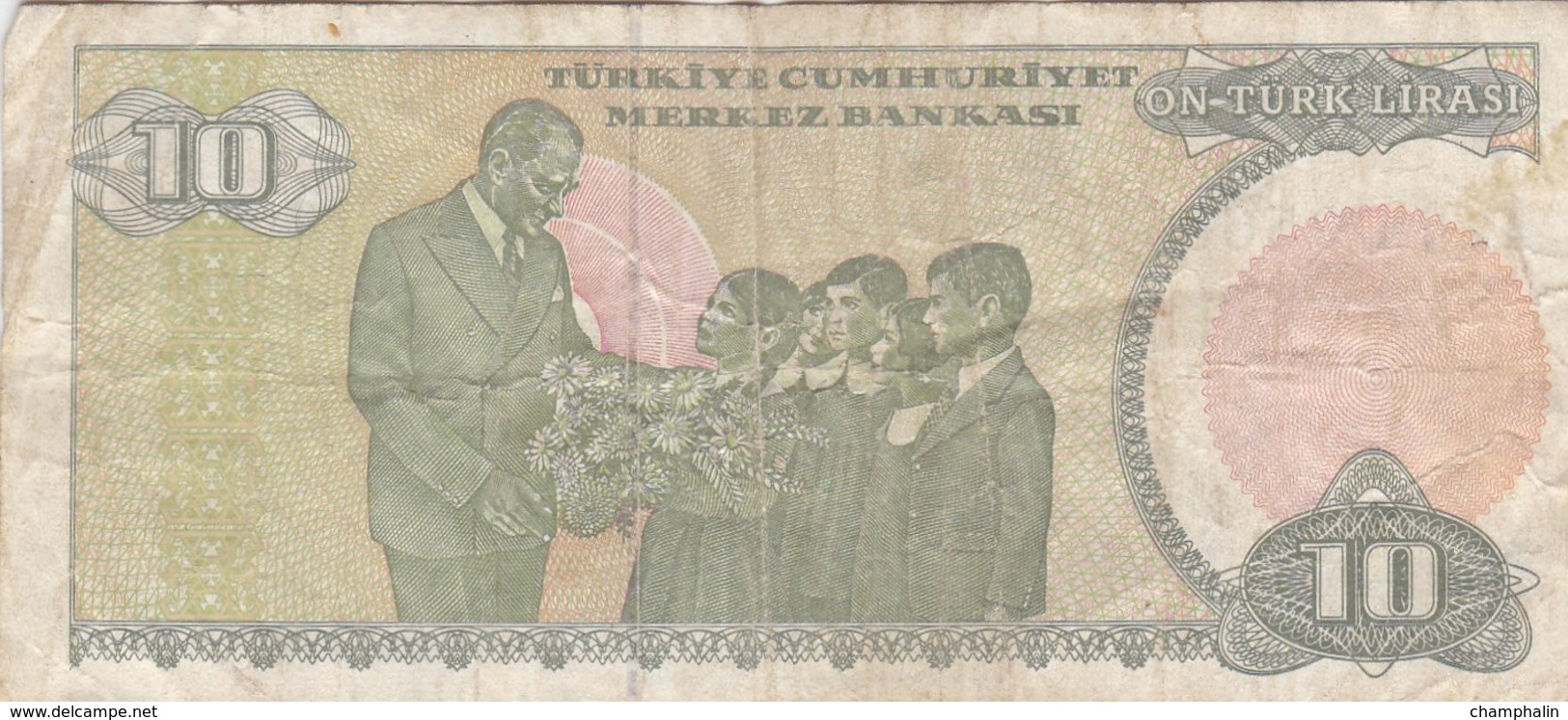 Turquie - Billet De 10 Lira - 14 Janvier 1970 - Turquie
