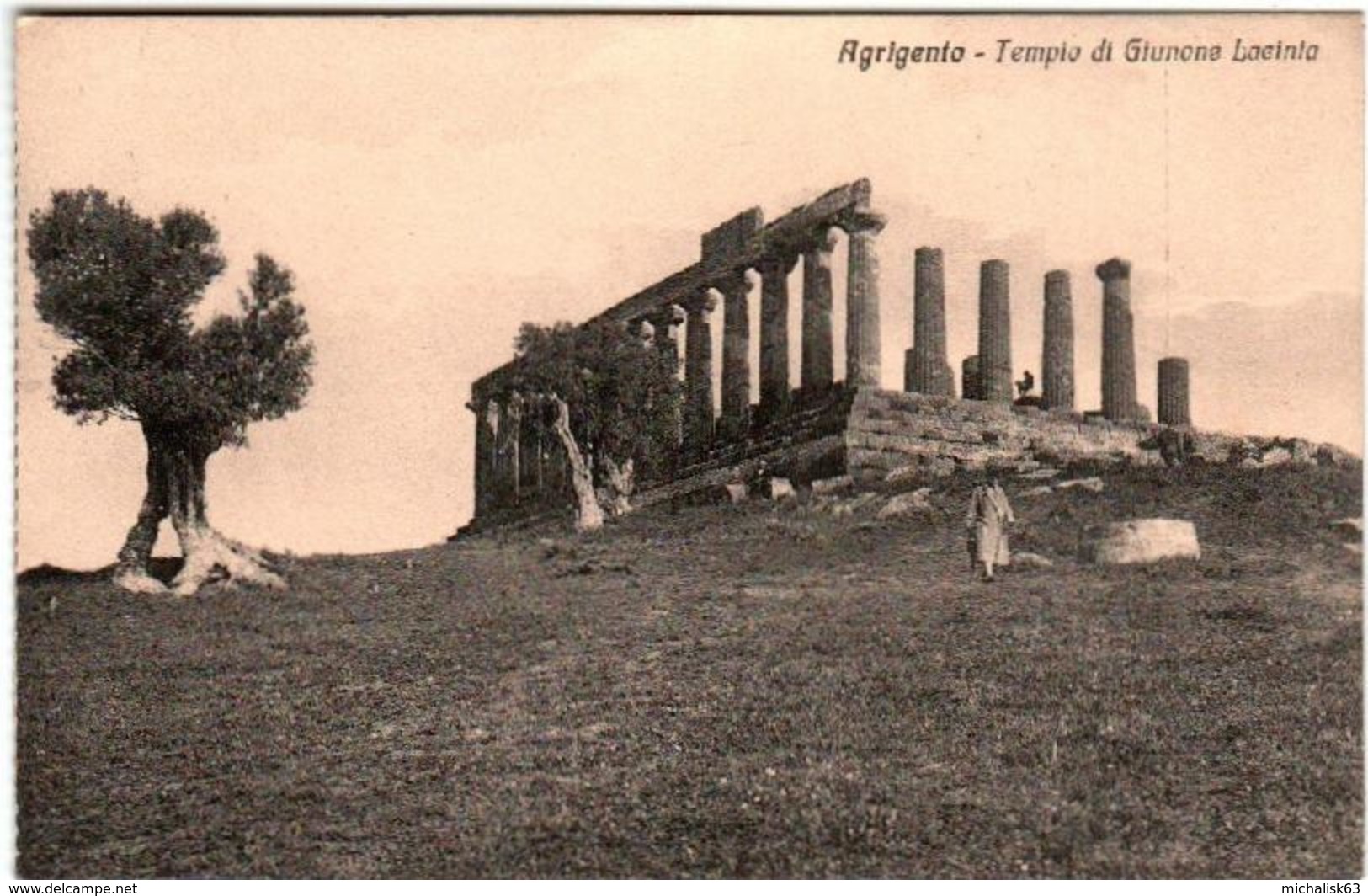 61io 325 CPA - AGRIGENTO - TEMPIO DI GIUNONE BACINIA - Agrigento