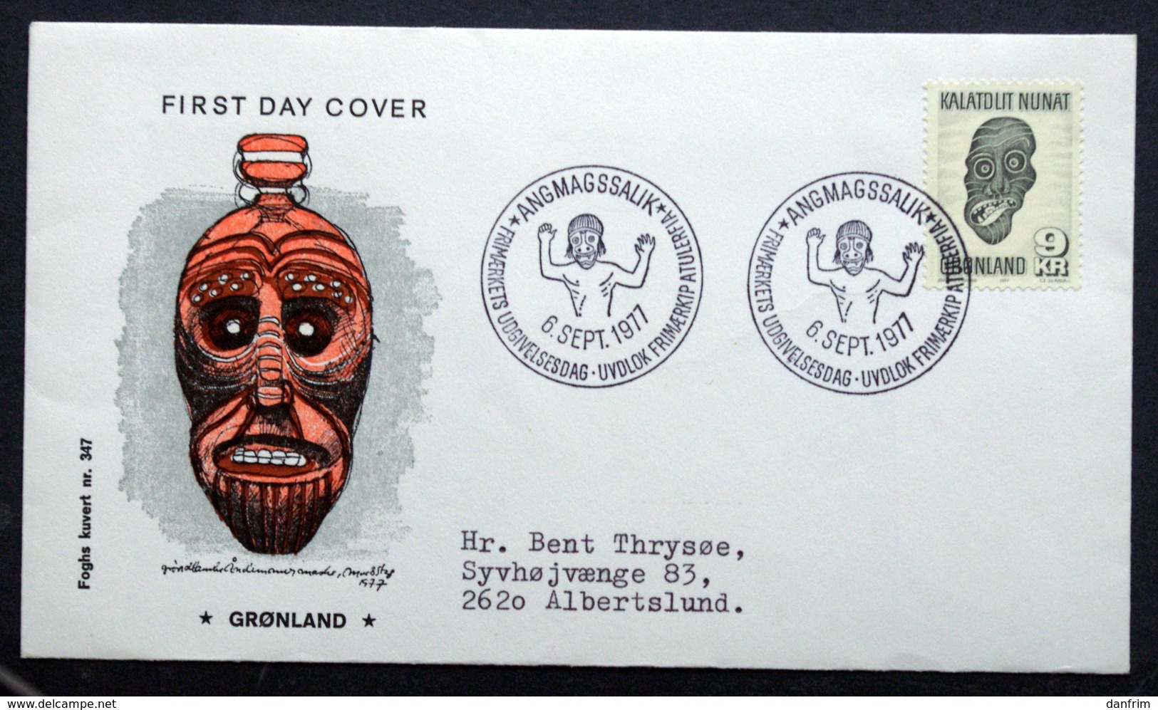 Greenland 1977 Cz. Slania FDC MiNr.103 Kunsthandwerk / Crafts  ( Lot Ks)FOGHS COVER - FDC