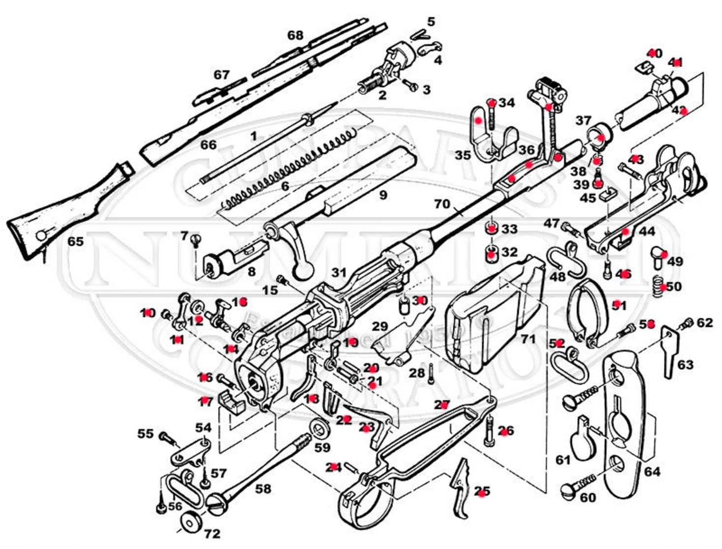 Lot de pieces pour LEE ENFIELD SMLE  N° 1 MKIII .