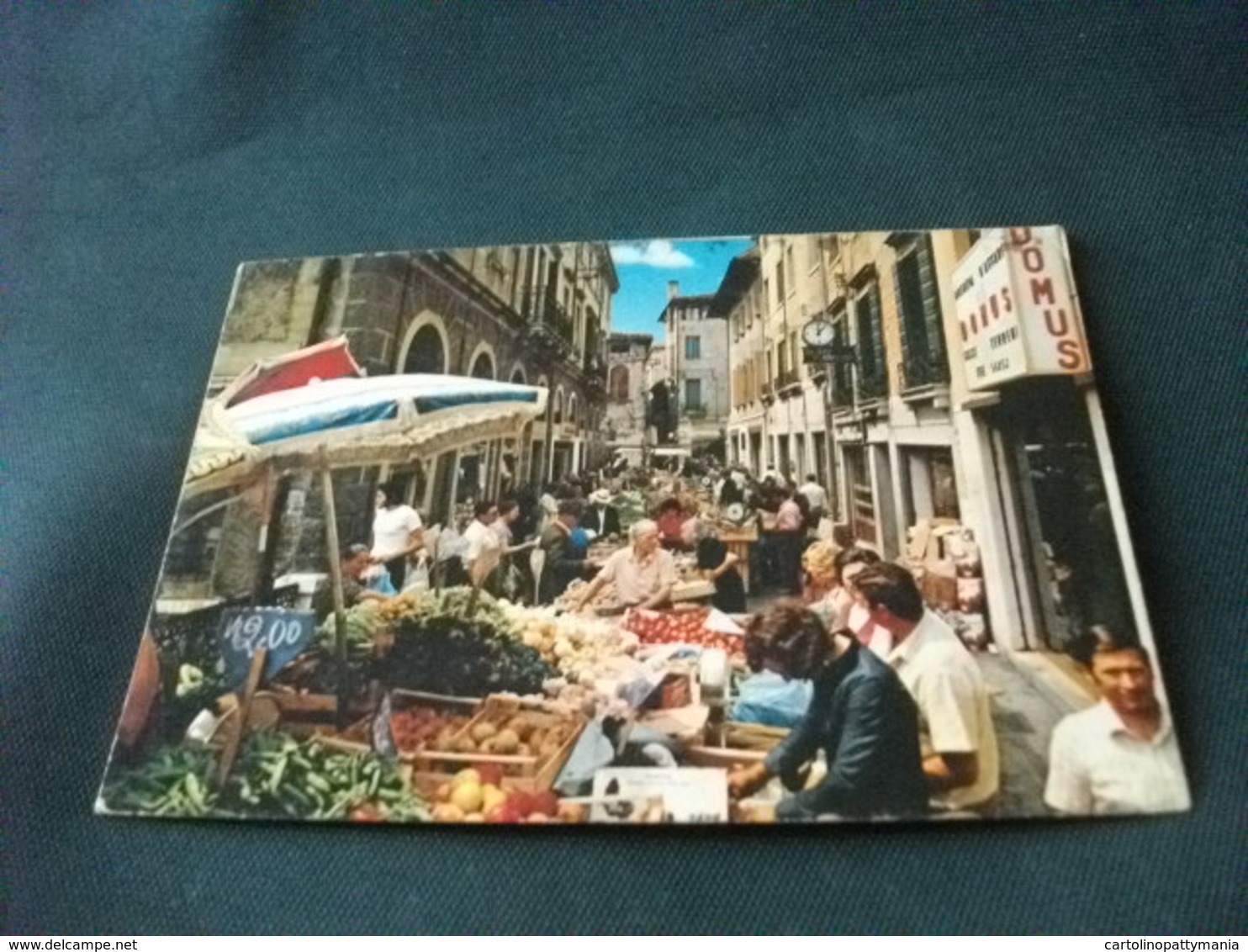 STORIA POSTALE  FRANCOBOLLO AQUILONI ITALIA MERCATO MARCHE MARKET VIA PESCHERIA TREVISO PIEGA ANG. - Mercati