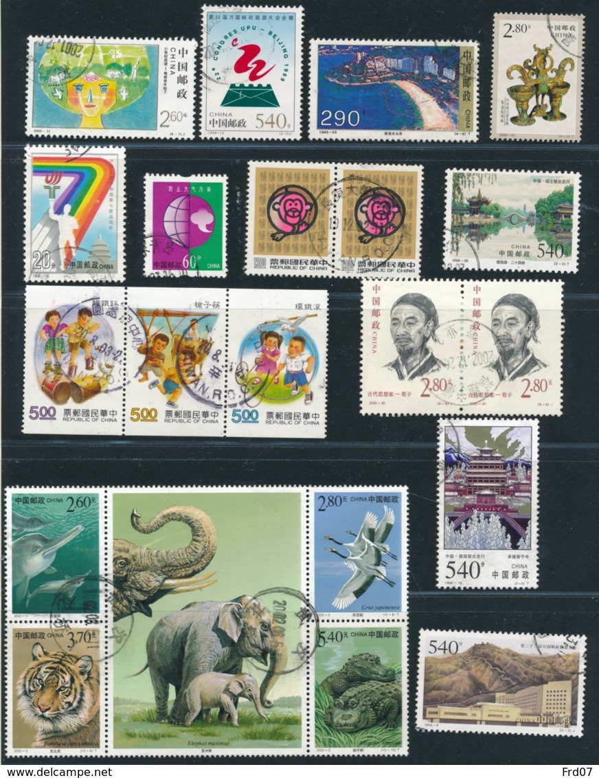 Chine - 20 Timbres Oblitérés - Used - Oblitérés