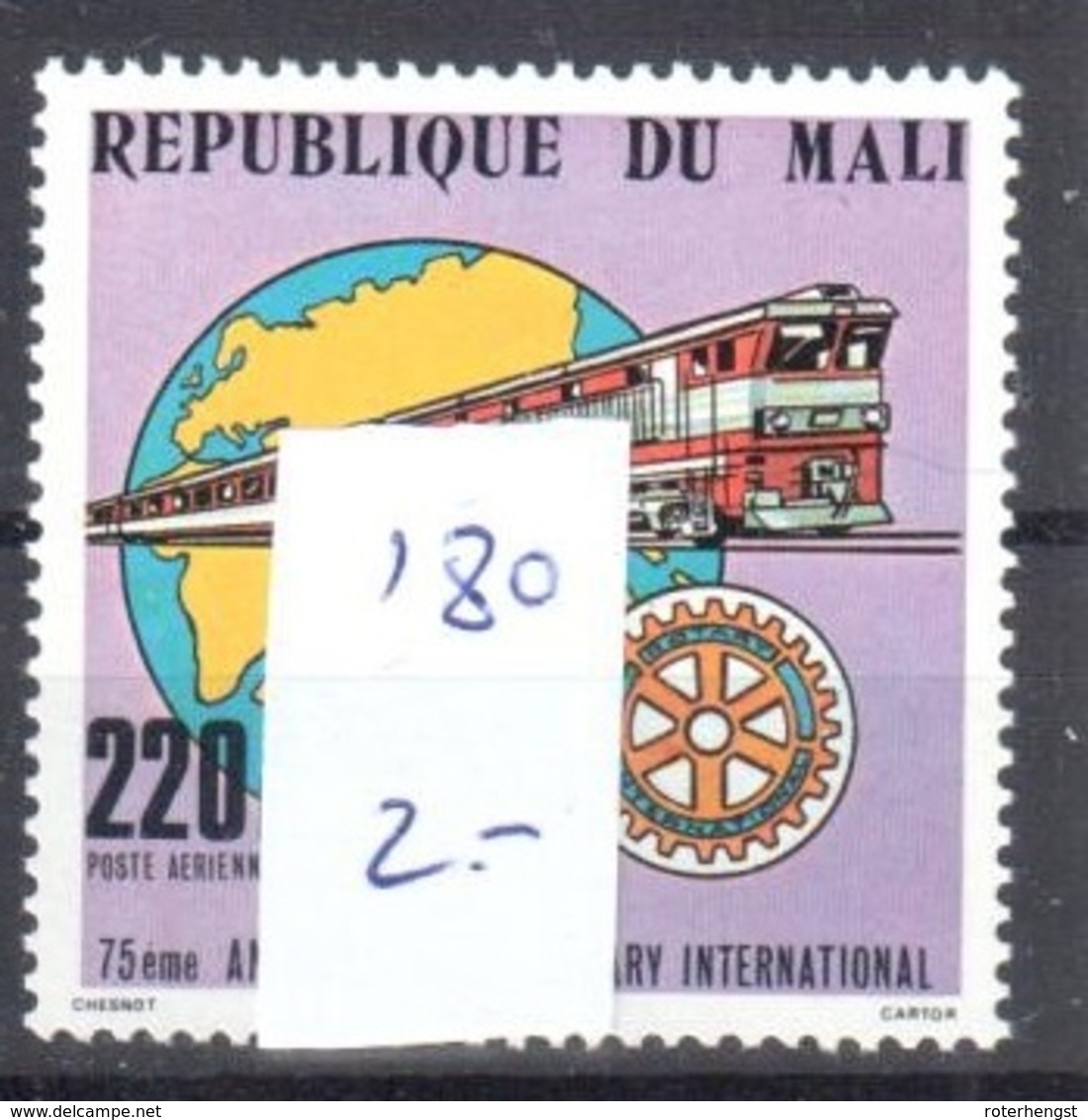 Mali Mnh ** Train 2 Euros - Eisenbahnen