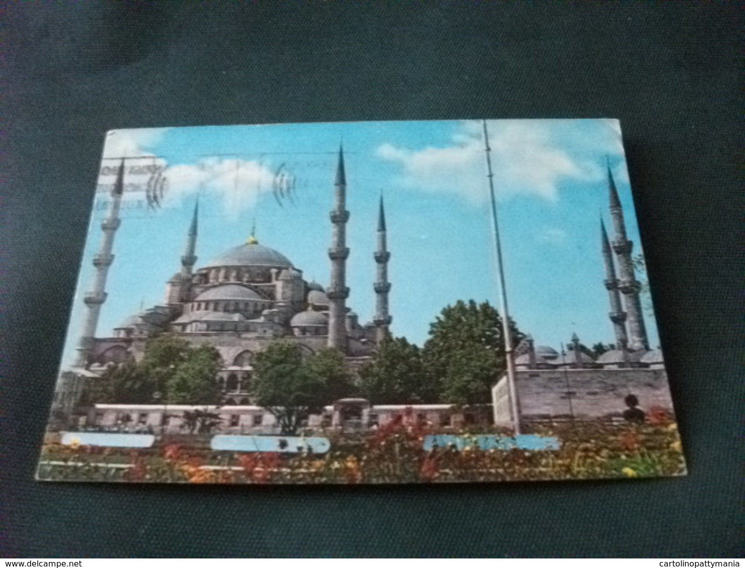 STORIA POSTALE  FRANCOBOLLO TURCHIA  TURKIYE ISTANBUL MOSCHEA MOSQUEE MOSQUE  BLU - Islam