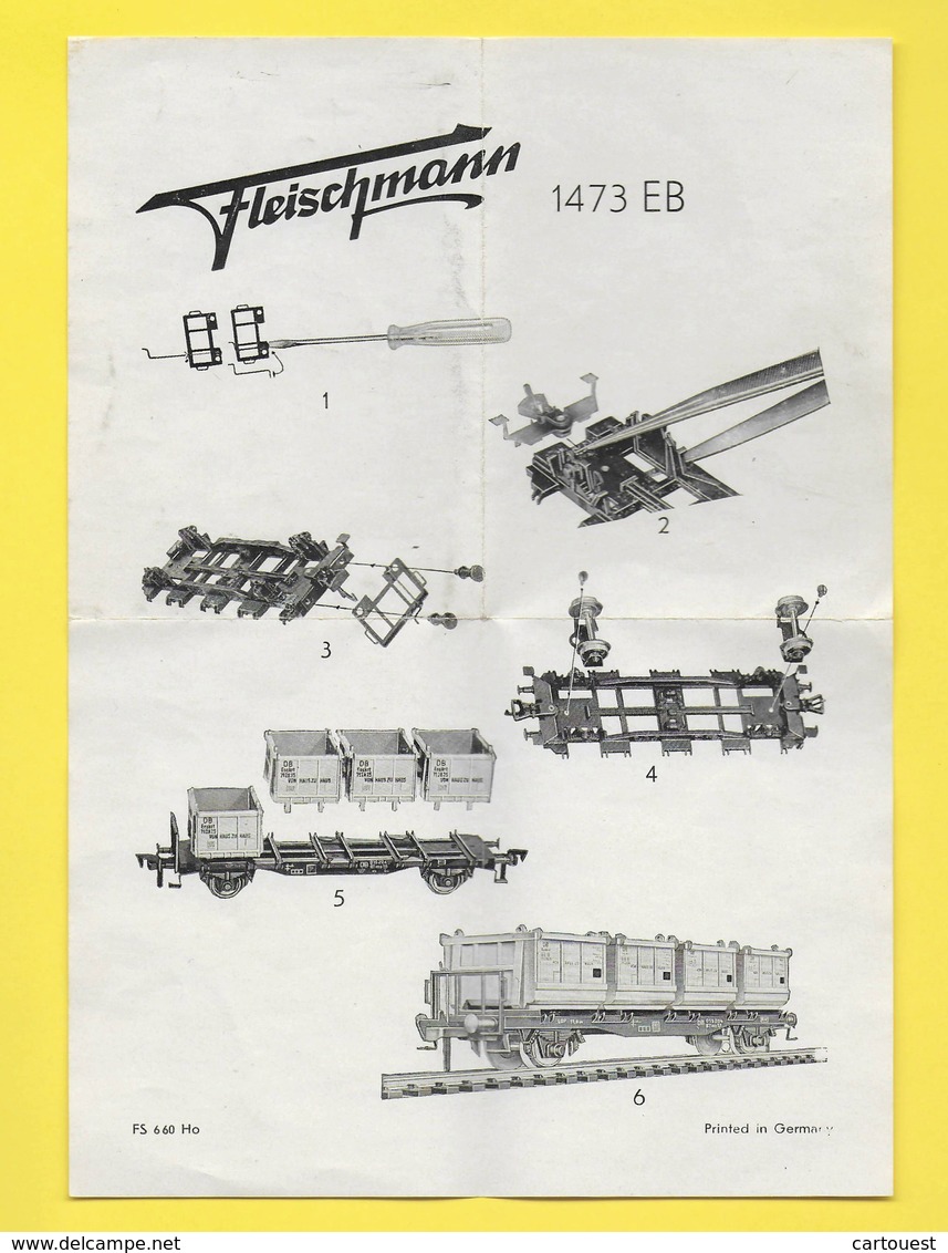 Planche Fleischmann 1960/61  FS 6 60 HO - Printed In GERMANY - Trains Mécaniques Ou à Piles - Autres & Non Classés