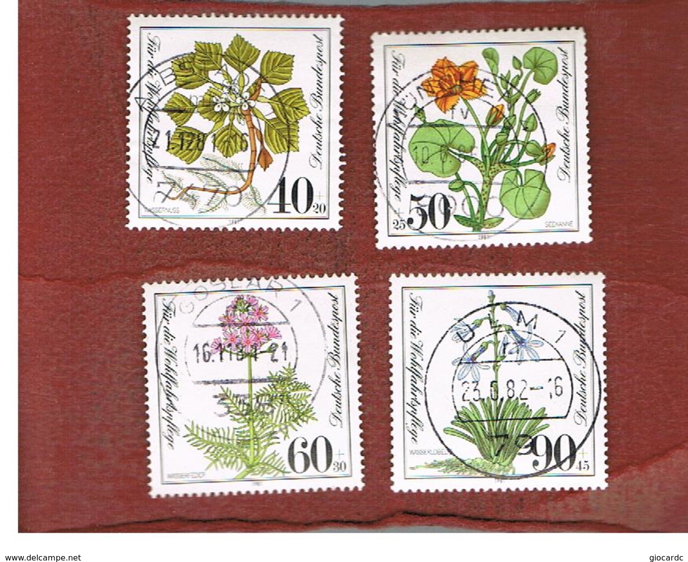 GERMANIA (GERMANY) - SG 1969.1971 - 1981 HUMANITARIAN RELIEF FUND: WILDFLOWERS (COMPLET SET OF 4)  USED - Oblitérés