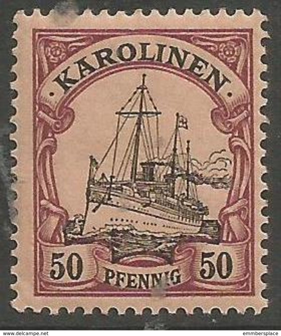 German Caroline Islands - 1900 Kaiser's Yacht 50pf  MNH **    Sc 14 - Caroline Islands