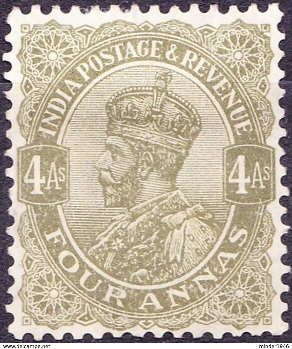 INDIA 1926 KGV 4a Pale Sage-Green SG210 MH - 1911-35 King George V