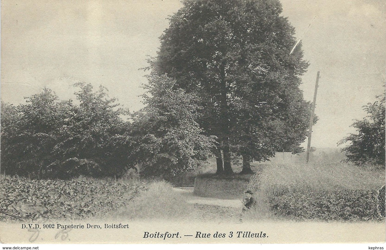 BOITSFORT : Rue Des 3 Tilleuls - RARE CPA - D.V.D. 9002 - Cachet De La Poste 1903 - Watermael-Boitsfort - Watermaal-Bosvoorde