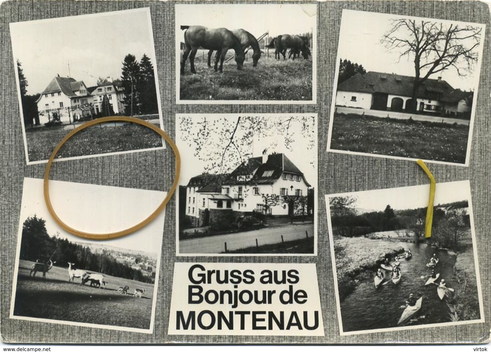 Montenau :  Gruss Aus - Bonjour De   --  Ecrit Avec Timbre   (  Format 15 X 10.5 Cm ) - Autres & Non Classés