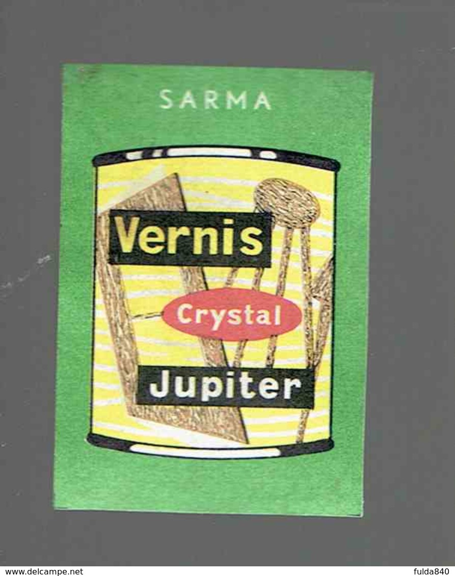 *SARMA* RALLYE VERNIS CRYSTAL JUPITER* ." étiquette D'Allumette / Made In Belgium" - Boites D'allumettes - Etiquettes