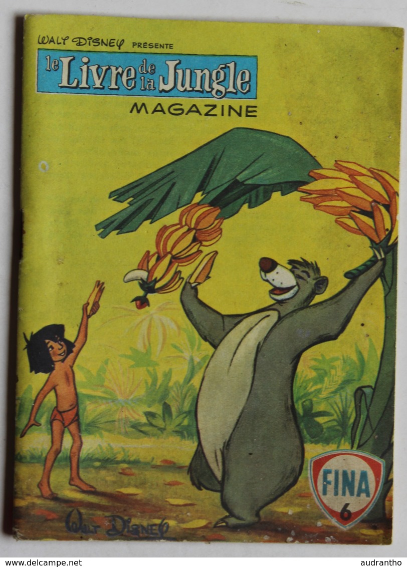 Mini BD Publicité Fina 1968 Walt Disney Le Livre De La Jungle N°6 Dingo Zorro - Objets Publicitaires