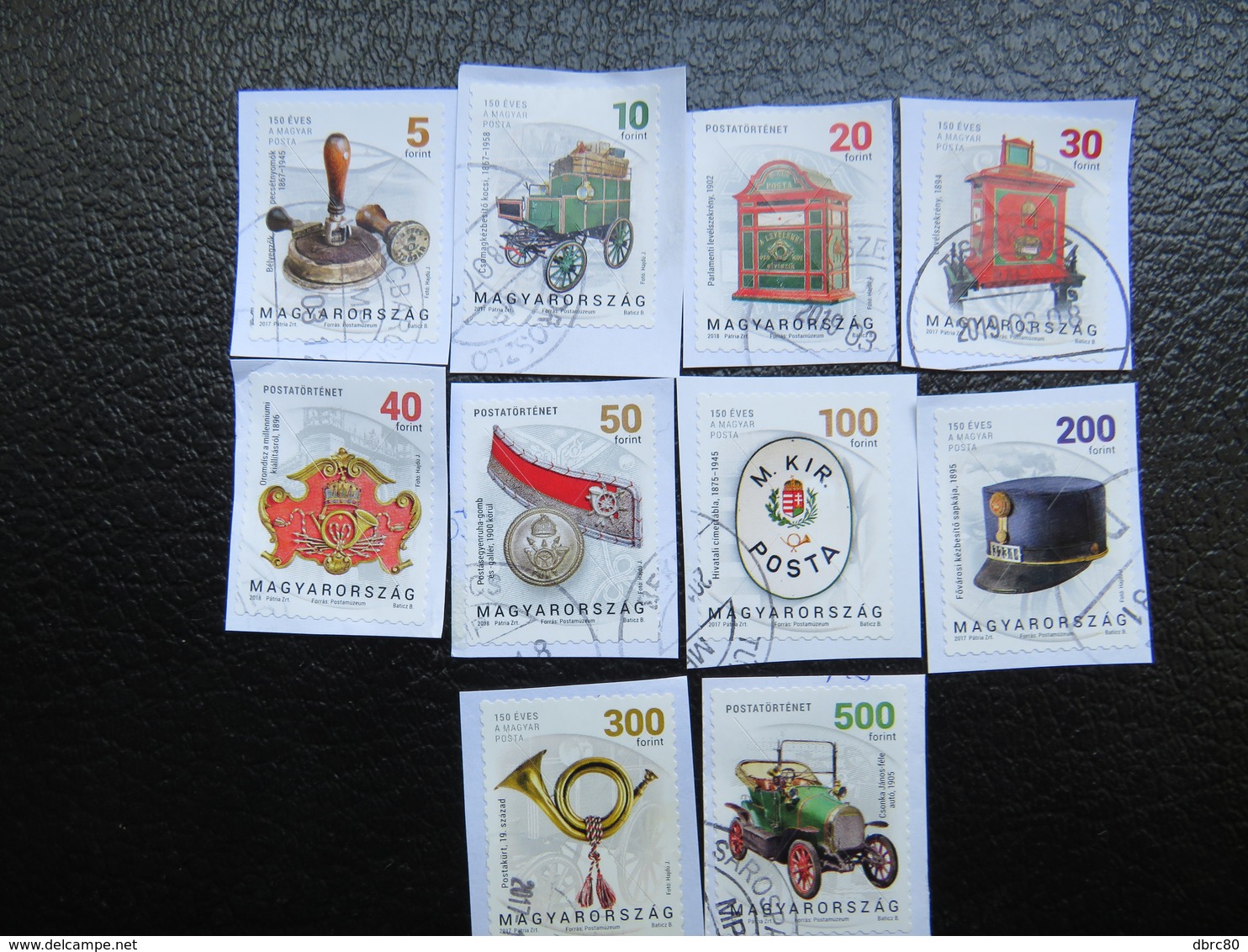 Hungary, 150th Anniversary Of The Hungarian Post, Postal History, Car, Stamps, Coat Of Arms, 2018 - Gebraucht