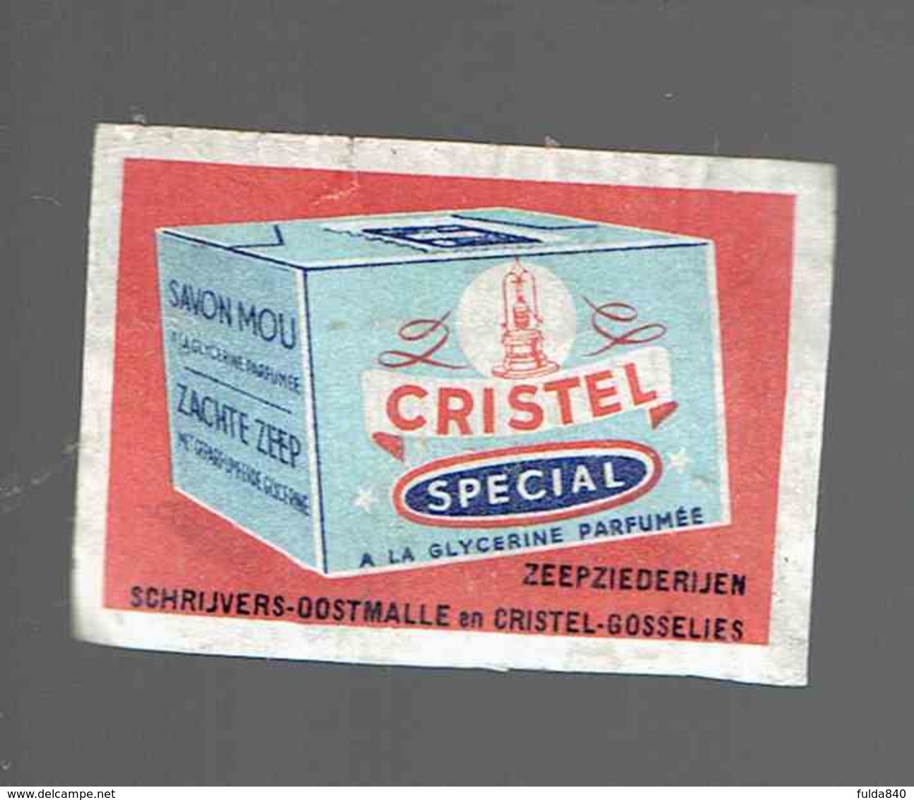 *CRISTEL SPECIAL* GOSSELIES* ." étiquette D'Allumette / Made In Belgium" - Boites D'allumettes - Etiquettes