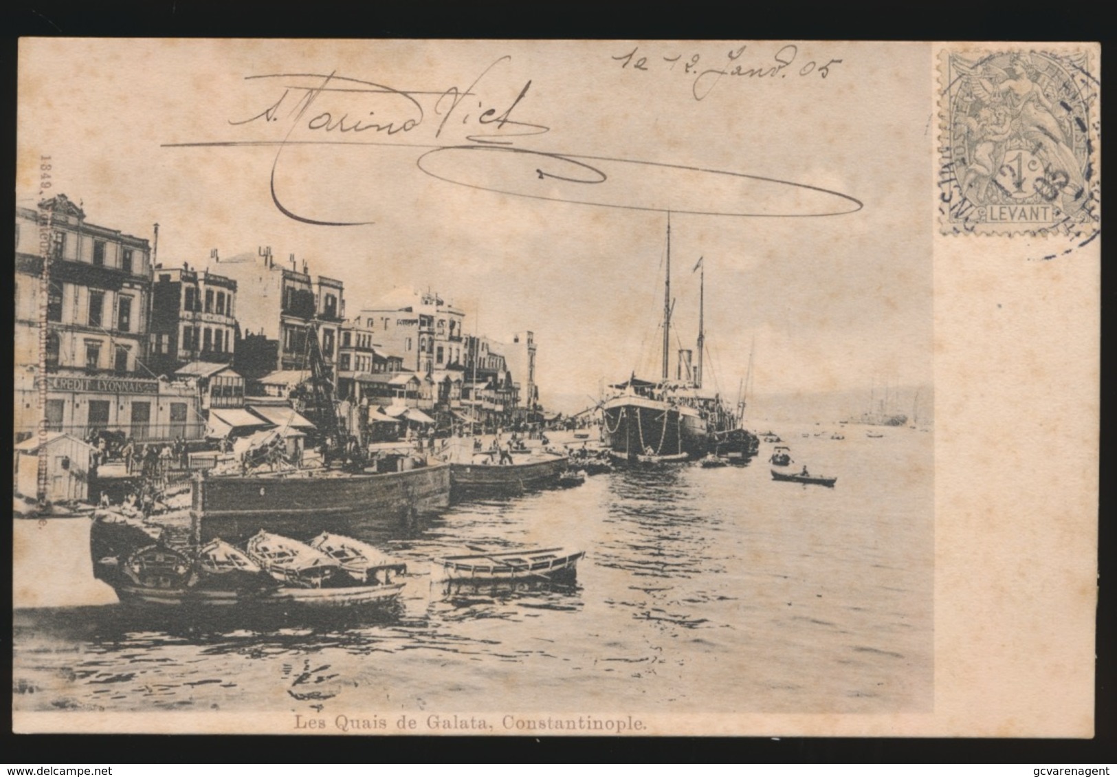 KONSTANTINOPEL -  LES QUAIS DE GALATA   1905 - Turquie