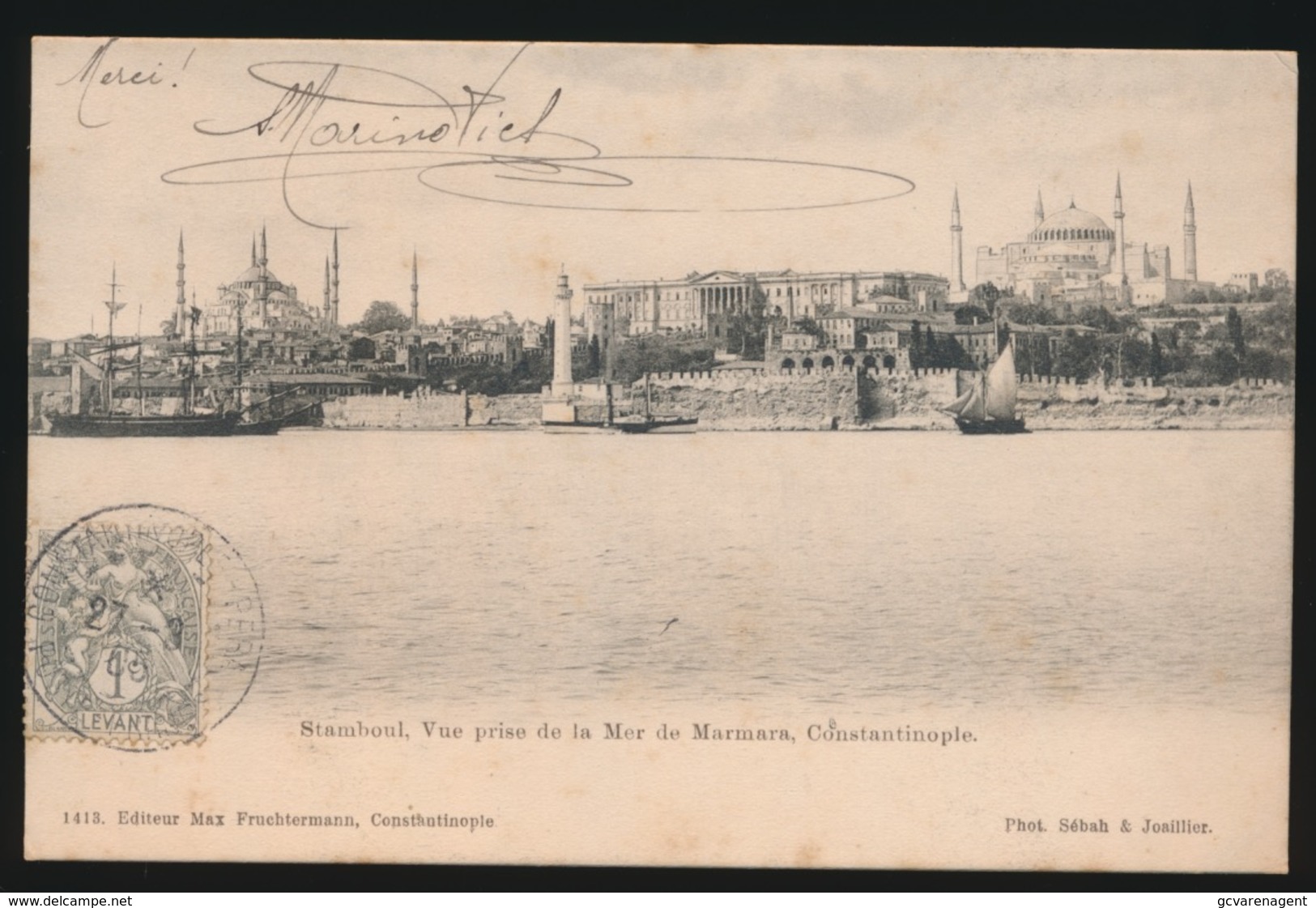 KONSTANTINOPEL -  STAMBOUL  VUE PRISE DE LA MER DE MARMARA    1905 - Turkije