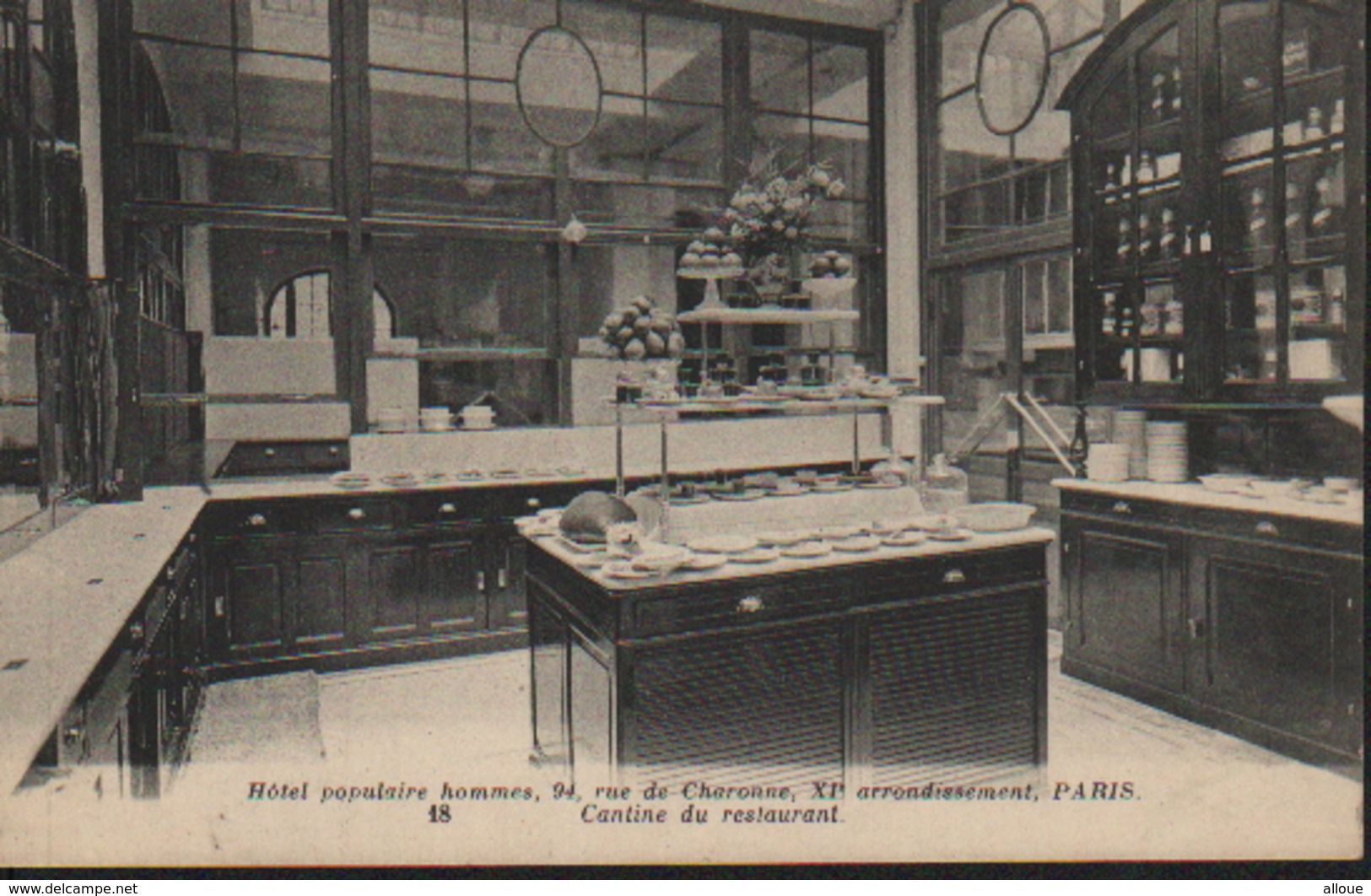 HOTEL POPULAIRE HOMMES - CANTINES DU RESTAURANT 94 RUE DE CHARONNE - Arrondissement: 11