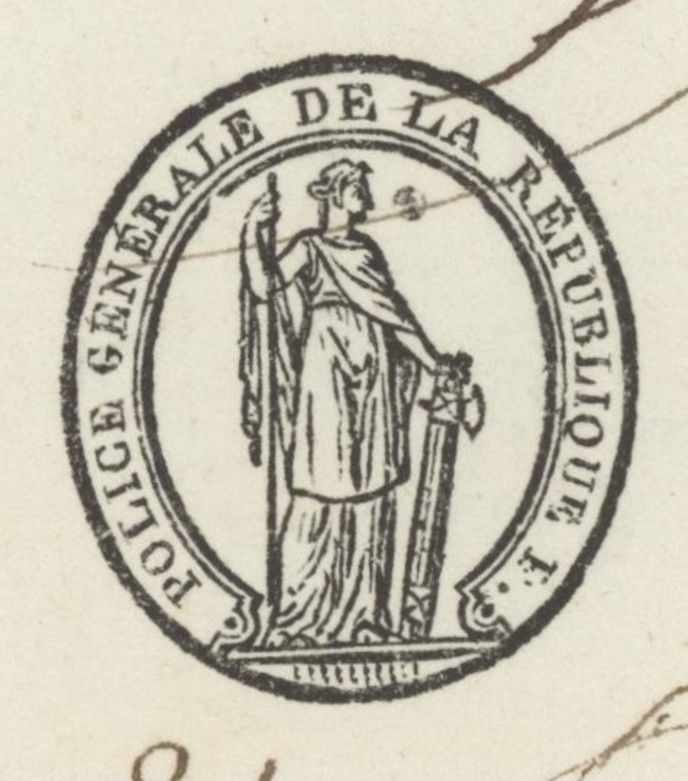 Paris An 5 - 7.9.1797 Héraldique Ministère De La Police Générale Sénéchal 932A 'Cathéchisme' - 1701-1800: Precursors XVIII