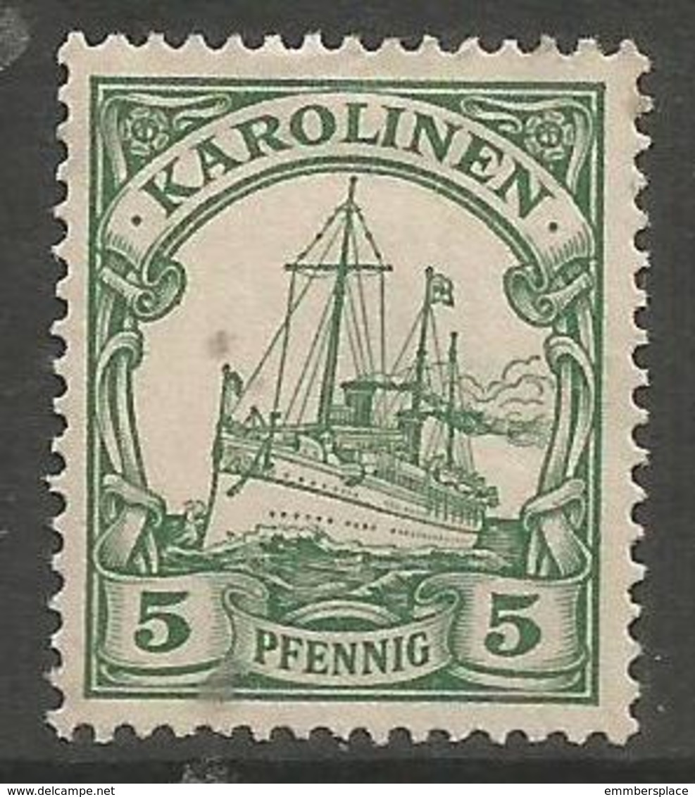 German Caroline Islands - 1923 Kaiser's Yacht 5pf  No Gum   Sc 22 - Caroline Islands