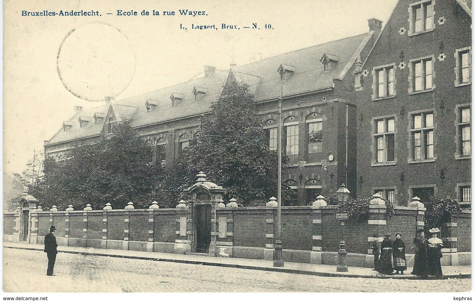 BRUXELLES - ANDERLECHT : Ecole De La Rue Wayez - Cachet De La Poste 1906 - Anderlecht