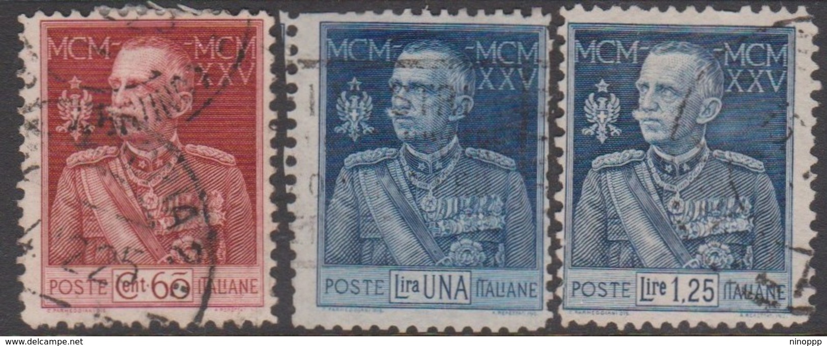 Italy S 189-191 1925 King Victor Emmanuel III, Perf 11, Used - Used