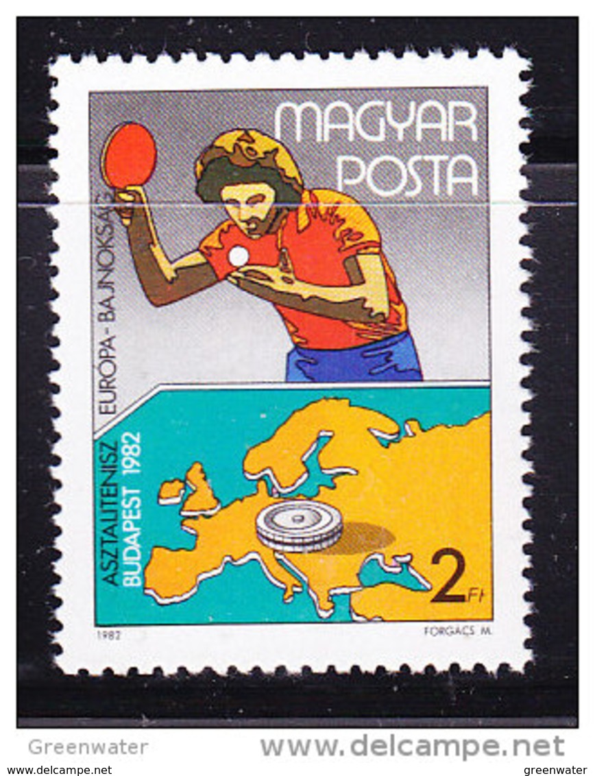 Hungary 1982 European Championship Tabletennis 1v ** Mnh (42929B) - Ongebruikt