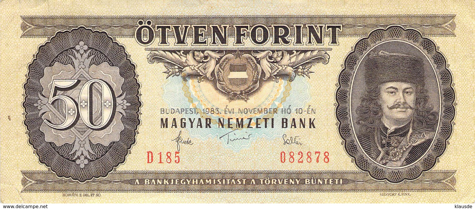 50 Forint 1983 VF/F (III) - Ungarn