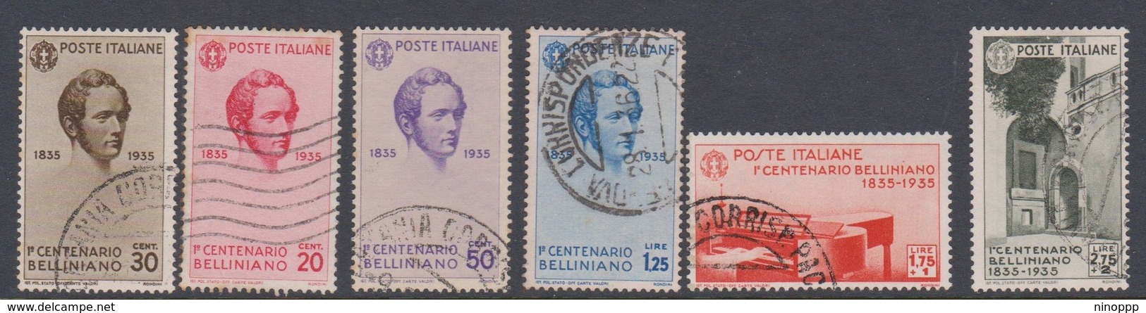 Italy S 388-393 1935 Centenary Death Of Bellini, Used - Gebraucht