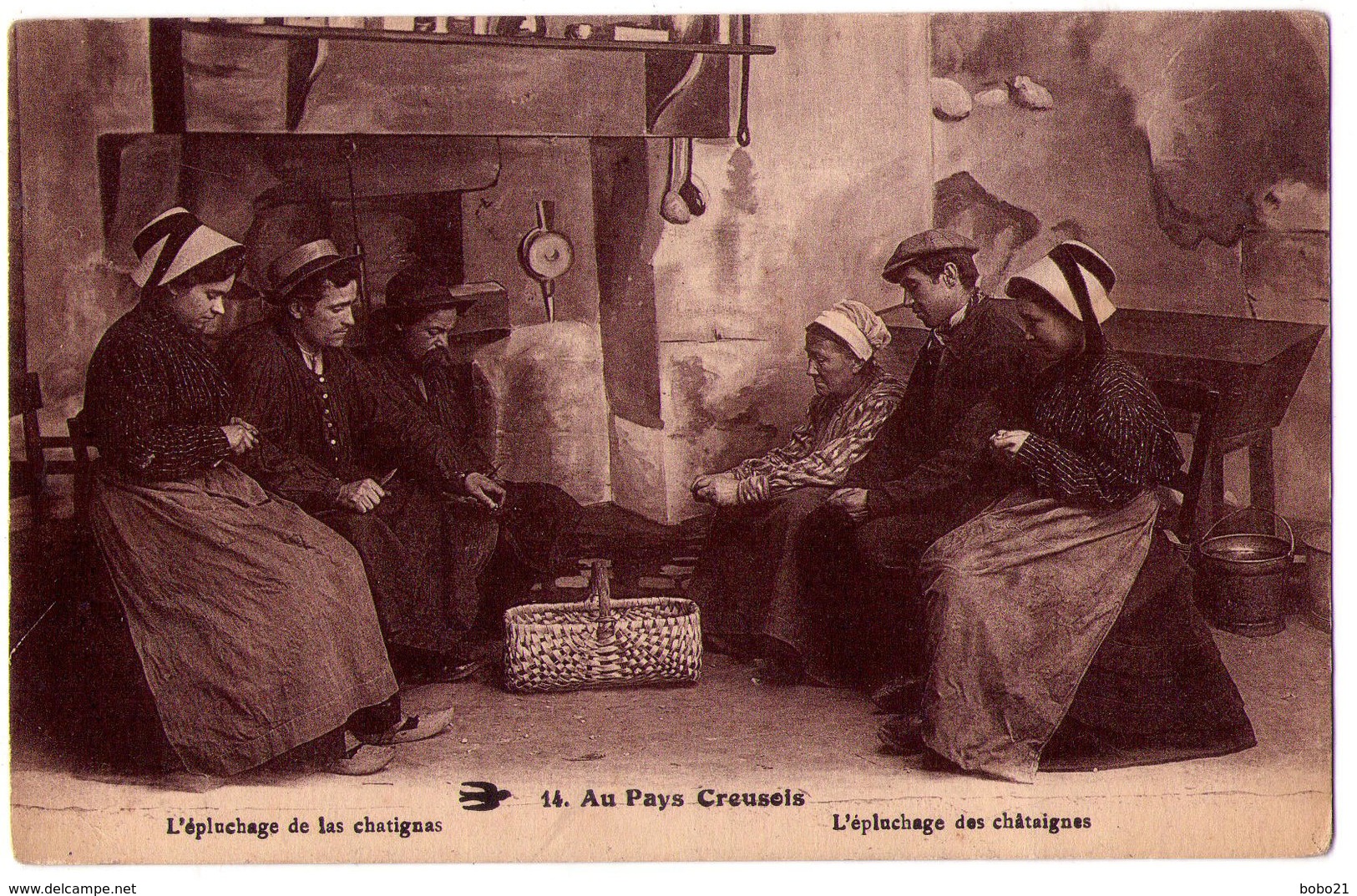 4798 - Camp De La  ( 23 ) - L"épluchage Des Chataignes - L'H. N°14 - - Autres & Non Classés