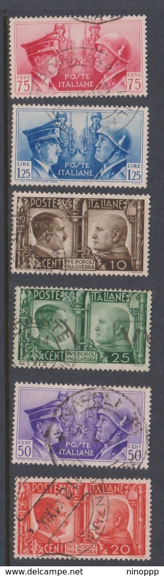 Italy S 452-457 1941 Germany Friendship, Used - Used