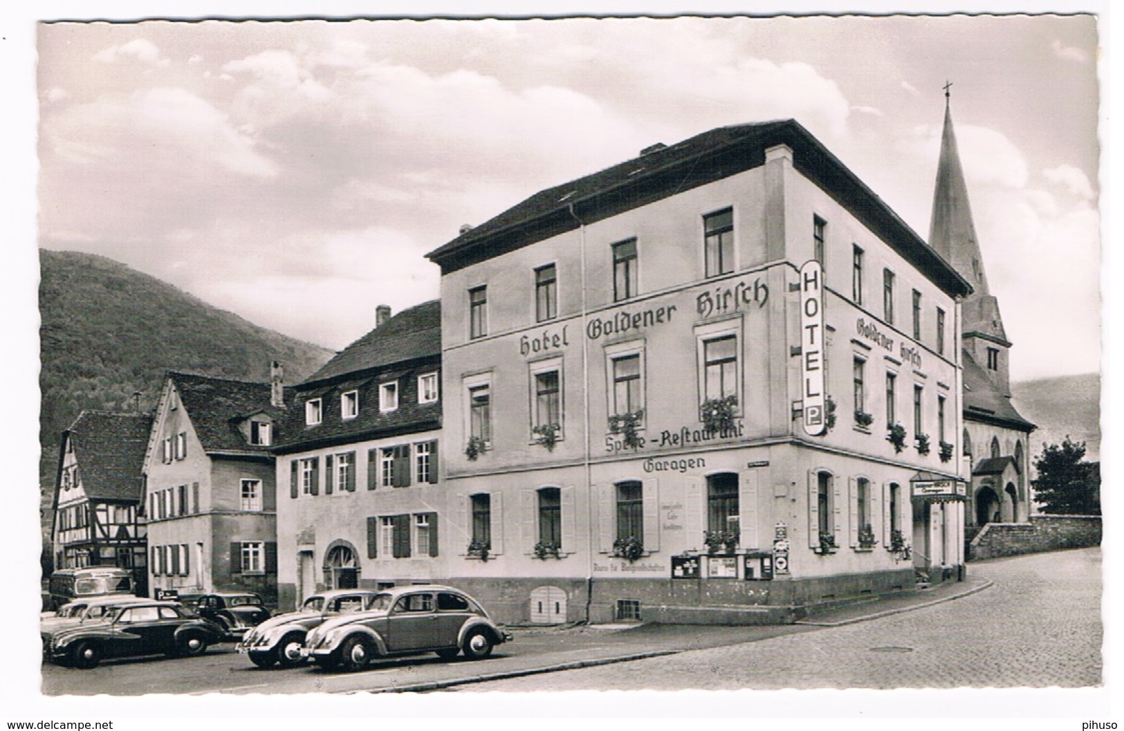 D-9434   NECKARGEMÜND : Hotel Goldener Hirsch ( Volkswagen Beetle) - Neckargemuend