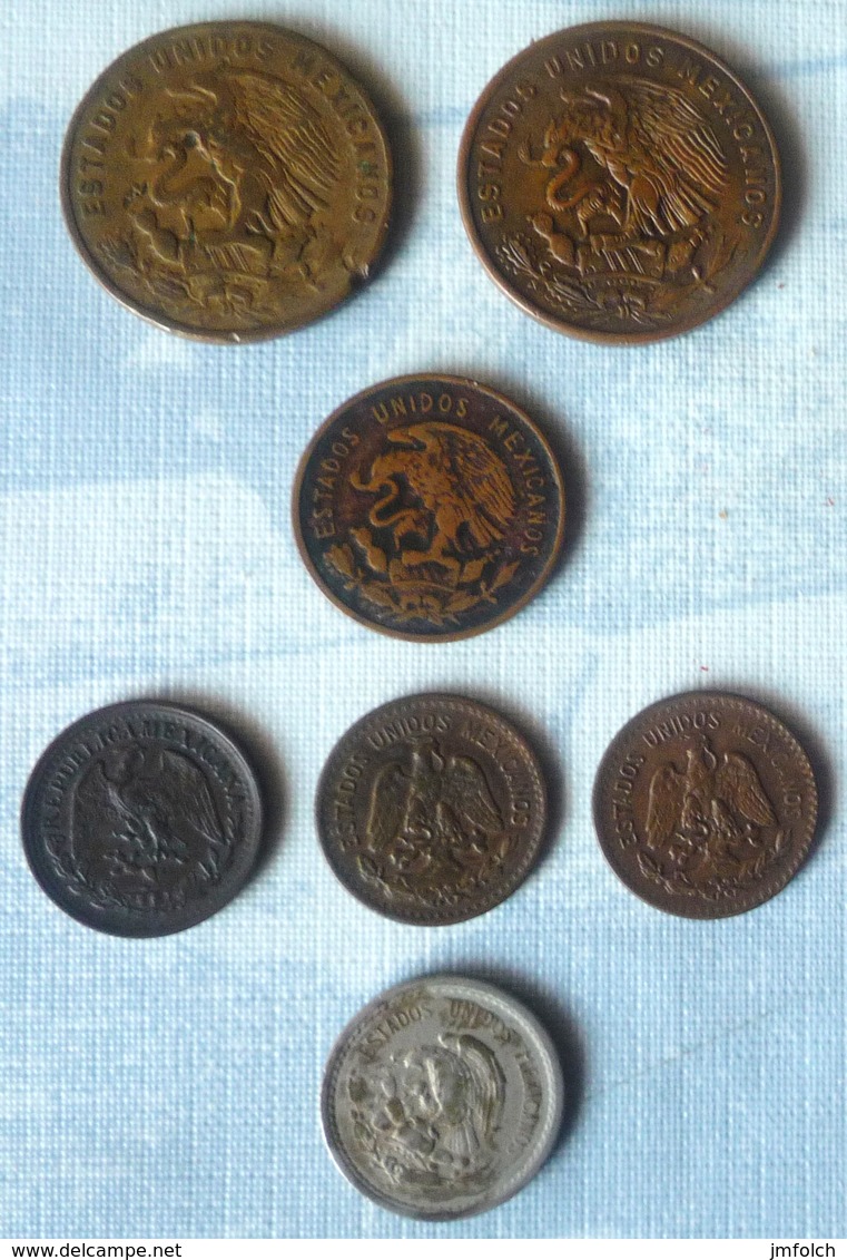 LOTE DE 7 MONEDAS DE MEXICO - México