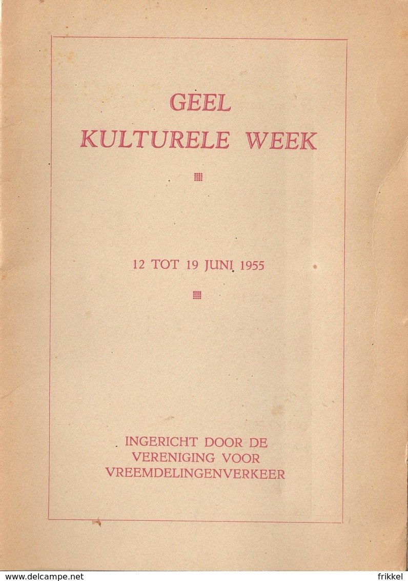 Boekje Geel Kulturele Week 1955 16blz , 15 X 20 Cm - Geel