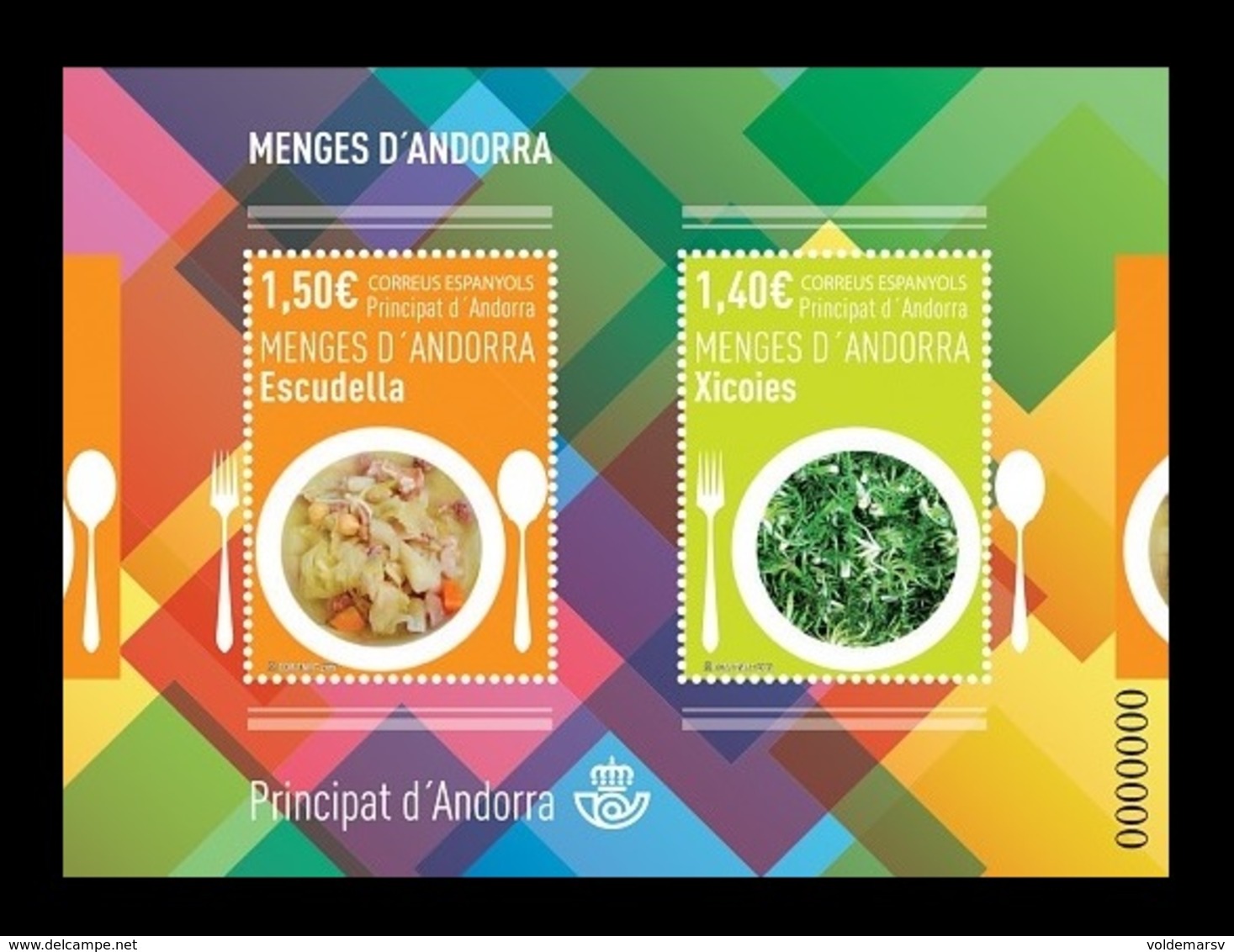 Andorra (ES) 2019 Mih. 480/81 (Bl.17) Gastronomy. Traditional Dishes MNH ** - Ungebraucht