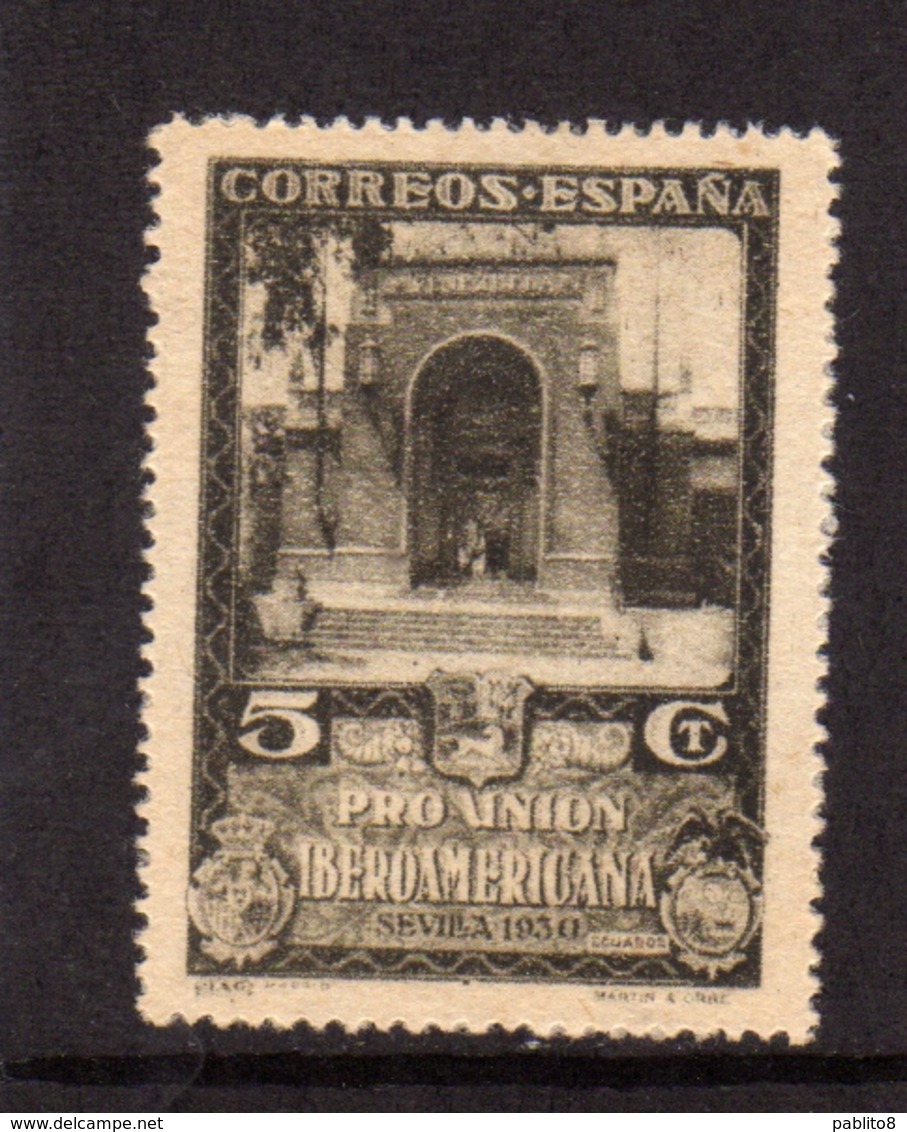SPAIN ESPAÑA SPAGNA 1930 ECUADOR EXHIBITION PAVILION PADIGLIONE CENT. 5c MLH - Nuovi