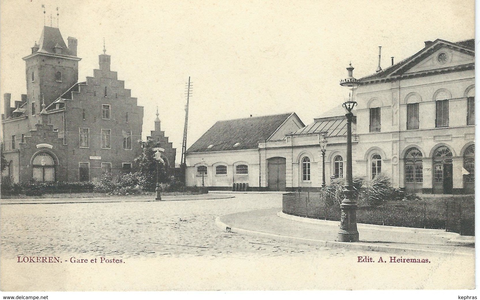 LOKEREN : Gare Et Postes - RARE VARIANTE - Cachet De La Poste 1904 - Lokeren