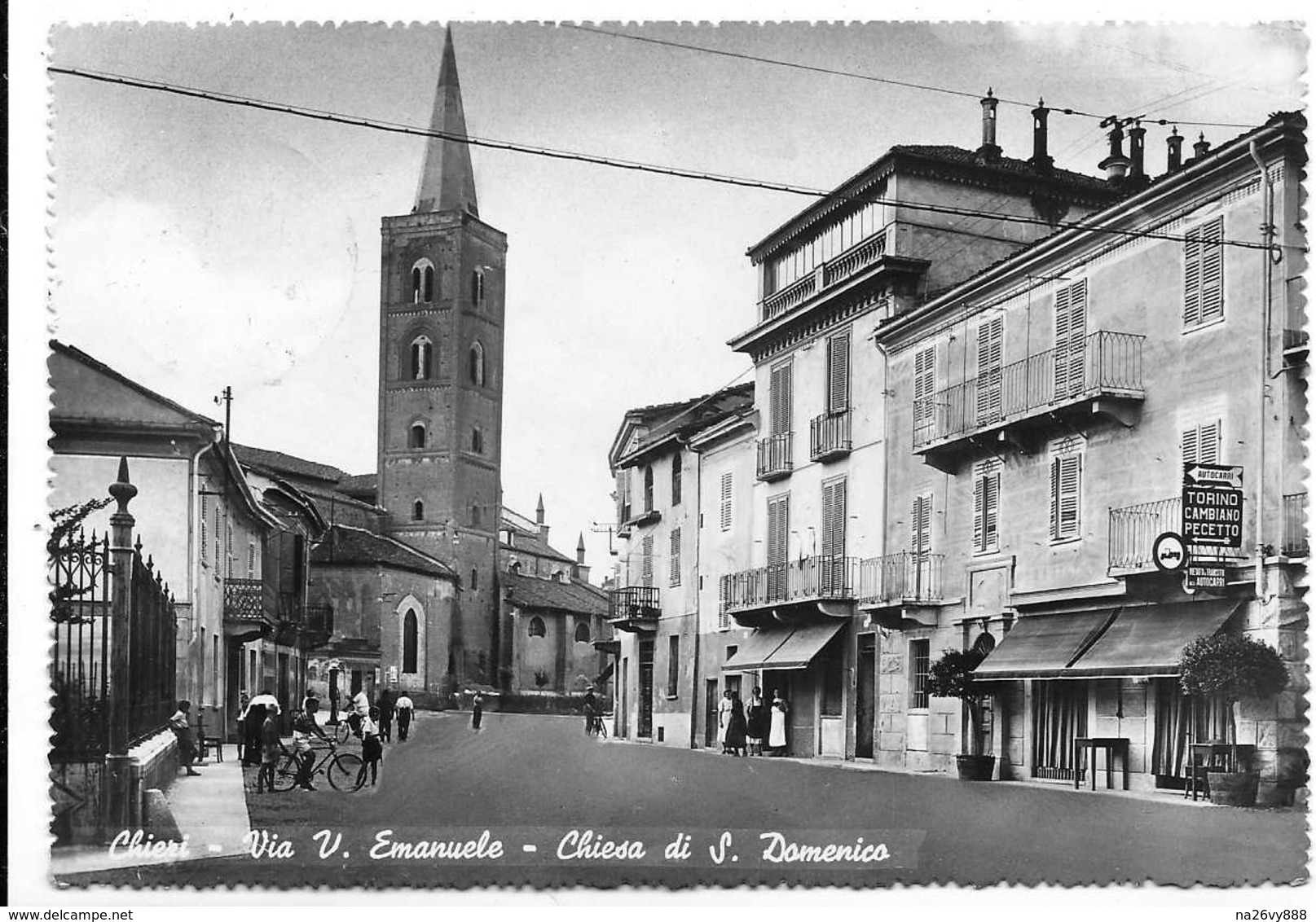 Chieri (Torino). Via Vittorio Emanuele - Chiesa Di San Domenico. - Autres & Non Classés