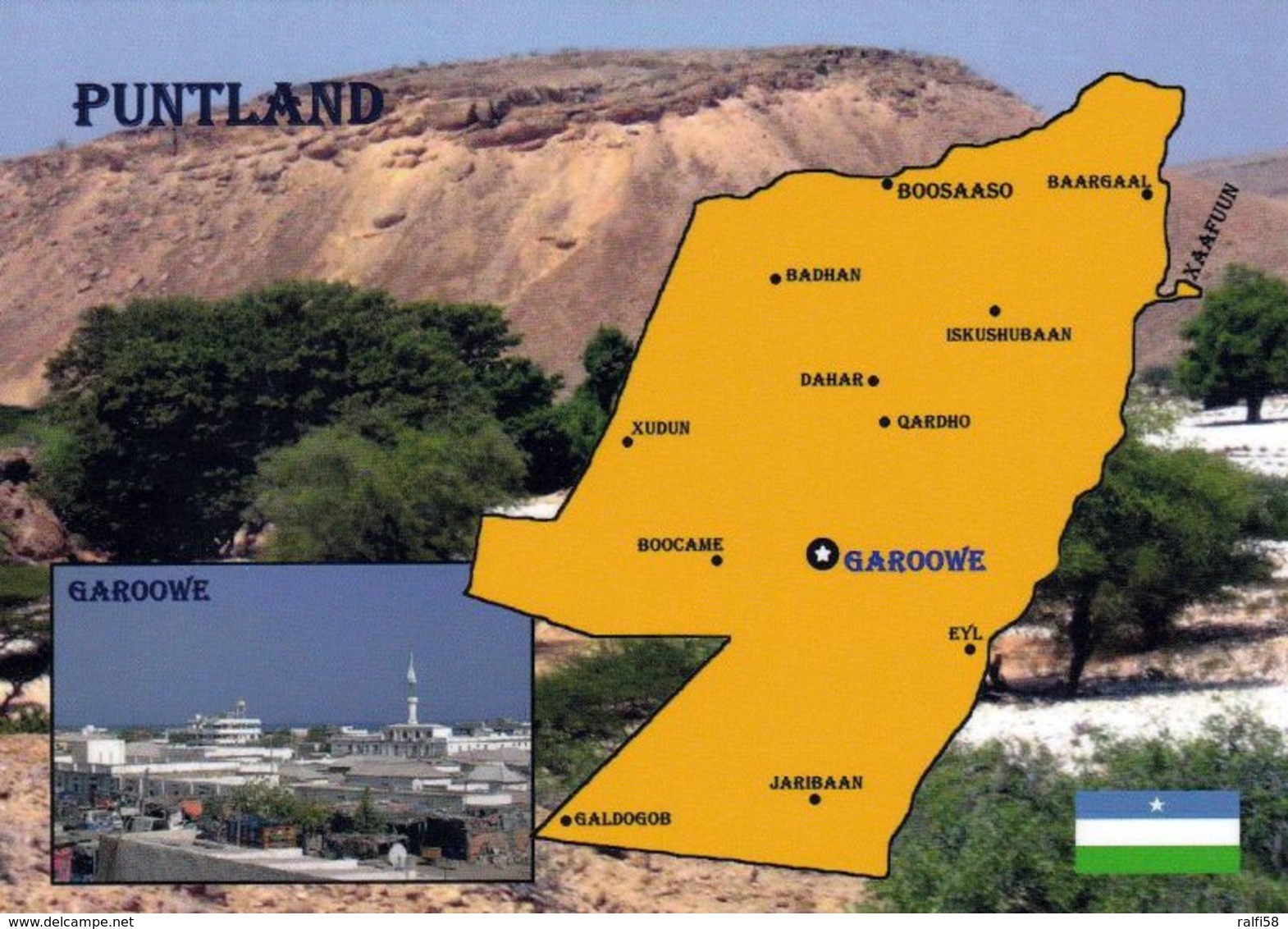 1 Map Of Puntland * 1 Landkarte Von Puntland (autonomes Gebiet In Somalia) Im Kleinen Bild Die Hauptstadt Garoowe * - Landkarten