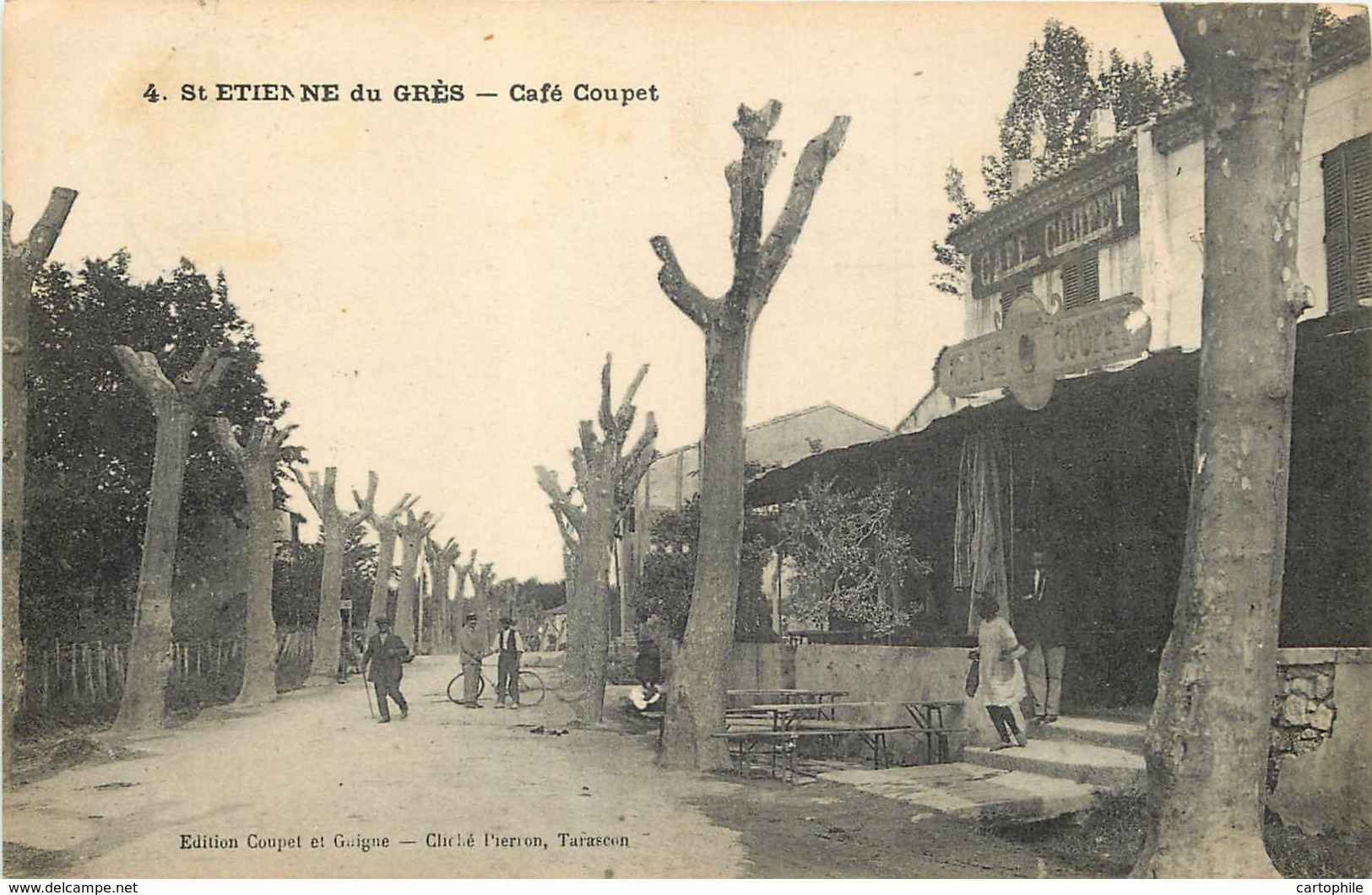 13 - SAINT ETIENNE DU GRES - Café Coupet En 1924 - Altri & Non Classificati