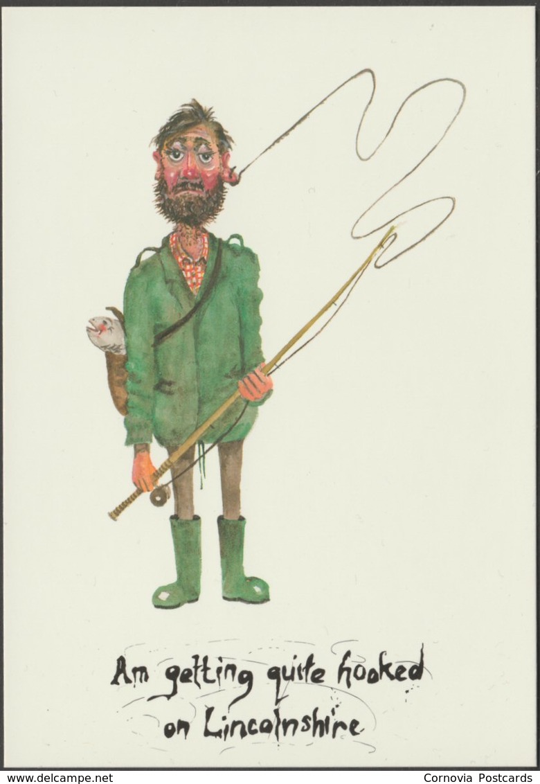 Getting Hooked, Lincolnshire Poacher Humour, C.1980s - Charles Skilton Postcard - Humour