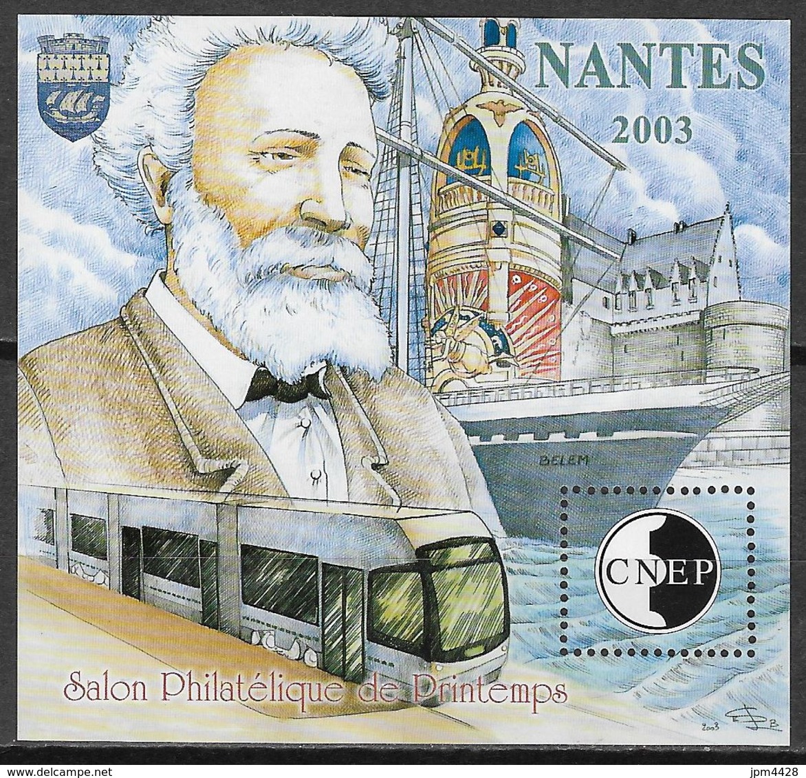 France 2003 Bloc CNEP 38 **  Nantes Jules Verne, Belem, Tour LU, Tamway Château Des Ducs - CNEP