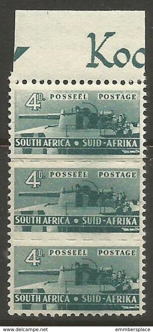 South Africa - 1942 Artillery 4d Margin Strip Fine MNH **   SG 103  Sc 95 - Unused Stamps