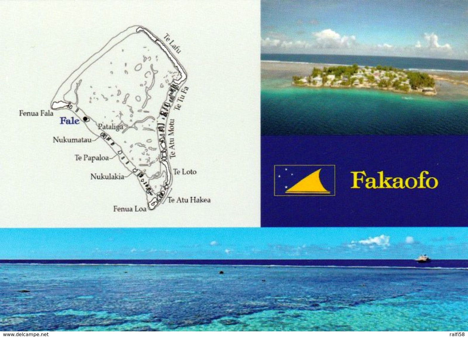 1 AK Tokelau Islands / Das Atoll Fakaofo * Map - Landkarte Des Atolls Fakaofo Und Eine Ansicht Der Insel Fakaofo * - Sonstige & Ohne Zuordnung