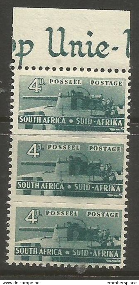 South Africa - 1942 Artillery 4d Margin Strip Fine MNH **   SG 103  Sc 95 - Unused Stamps