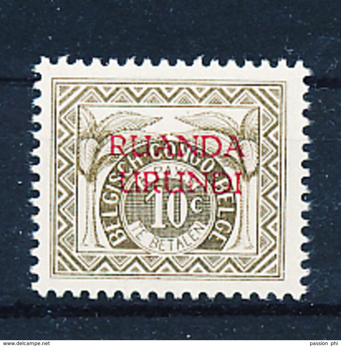 RUANDA URUNDI  TX20 OVERPRINT IN RED PROOF MNH - Neufs