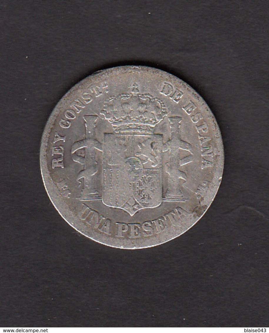 ESPAGNE - ALFONSO XII - 1 PESETA 1882 ARGENT - Autres & Non Classés