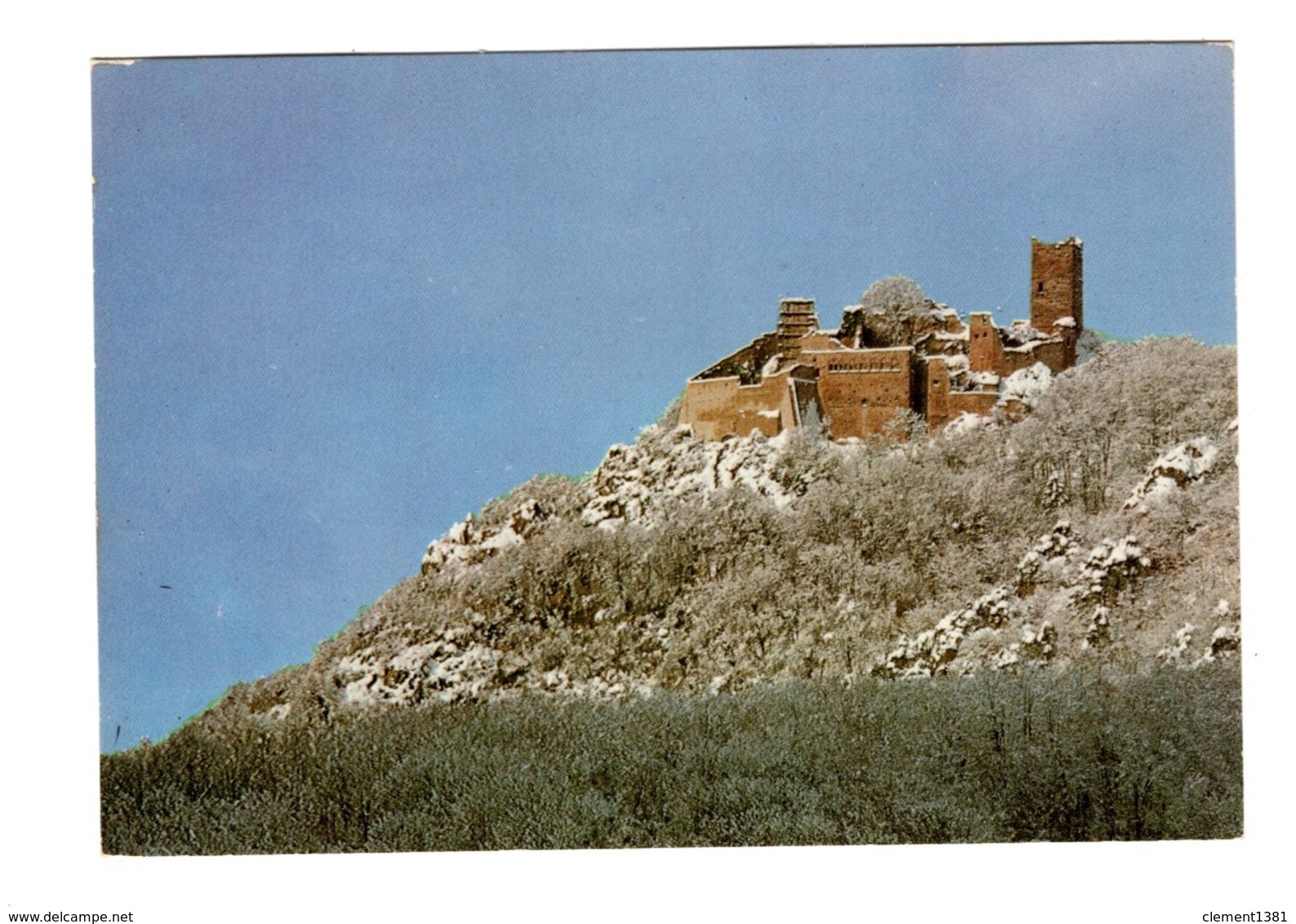 Ribeauville Le Chateau De Saint Ulrich Dans Son Manteau Hivernal Circulee En 1981 - Ribeauvillé