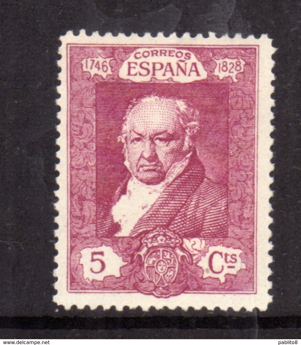 SPAIN ESPAÑA SPAGNA 1930 FRANCISCO GOYA CENT. 5c MLH - Nuovi