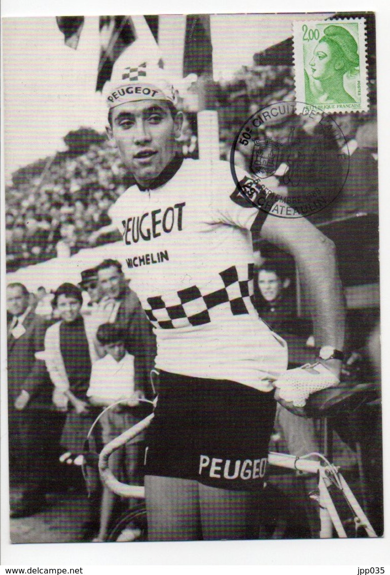 CYCLISME TOUR  DE  FRANCE EDDY MERCKX AVEC CACHET 50ème CIRCUIT DE L'AULNE - Cycling