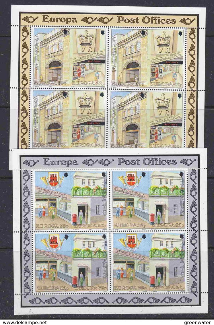 Europa Cept 1990 Gibraltar 4v In 2 Sheetlets  ** Mnh (42931A) - 1990